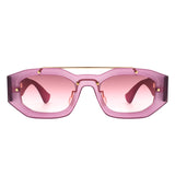 HS3013 - Geometric Retro Irregular Brow-Bar Square Fashion Wholesale Sunglasses