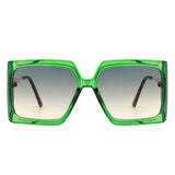 HS2062 - Women Oversize Retro Square Large Fashion Sunglasses
