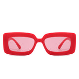 HS1196 - Rectangle Flat Lens Fashion Tinted Square Wholesale Sunglasses