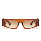 HS2138 - Rectangle Chic Oval Lens Chunky Fashion Wholesale Sunglasses