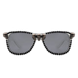 HS1171 - Rhinestone Gothic Skull Square Wholesale Sunglasses
