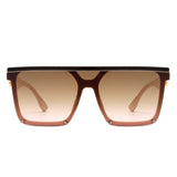 HS2137 - Square Flat Top Women Fashion Oversize Wholesale Sunglasses