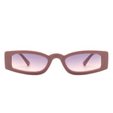 HS1191 - Rectangle Slim Retro Tinted Square Vintage Narrow Wholesale Sunglasses