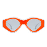 HS1119 - Geometric Triangle Irregular Bold Futuristic Fashion Sunglasses
