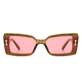 HS2091 - Rectangle Tinted Modern Fashion Square Wholesale Sunglasses