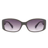 HS1104 - Rectangular Narrow Retro Tinted Fashion Square Sunglasses