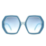 HS2093 - Women Oversize Polygonal Fashion Square Sunglasses
