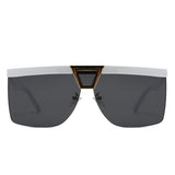 HS2132 - Oversize Half Frame Fashion Square Women wholesale Sunglasses