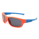 HKP1007 - Kids Rectangle Polarized Sports Wrap Children Sunglasses