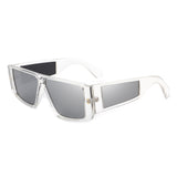 HS1047 - Square Retro Thick Frame Flat Top Rectangle Wholesale Sunglasses
