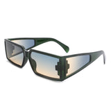 HS2128 - Rectangle Retro Chunky Square Wrap Around Wholesale Sunglasses
