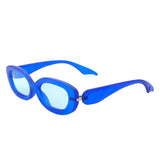 HS1163 - Round Narrow Oval Chic Fashion Wholesale Sunglasses