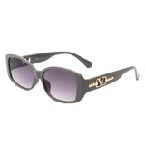 HS1104 - Rectangular Narrow Retro Tinted Fashion Square Sunglasses