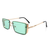 HJ3009 - Retro Rectangle Flat Top Fashion Square Wholesale Sunglasses
