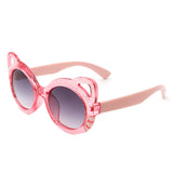 HK2031 - Girls Round Shaped Devil-Cat Ear Toddler Kids Wholesale Sunglasses