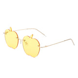 HW2011 - Rimless Apple Shape Party Frameless Tinted Sunglasses