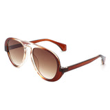 HS1207 - Futuristic Fashion Chunky Vintage Inspired Aviator Wholesale Sunglasses