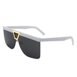 HS2132 - Oversize Half Frame Fashion Square Women wholesale Sunglasses