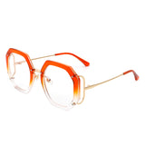 HBJ2101 - Round Geometric Circle Polygon Blue Light Blocker Glasses