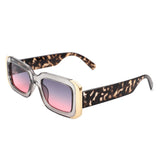 HS2089 - Rectangle Narrow Fashion Tinted Square Sunglasses