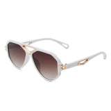 HS2057 - Geometric Retro Round Vintage Fashion Aviator Sunglasses