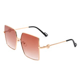 HJ2030 - Square Oversize Flat Top Tinted Women Fashion Sunglasses