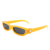 HS1208 - Rectangle Retro Slim Tinted Narrow Wholesale Sunglasses