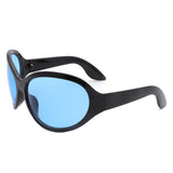 S1212 - Women Oversize Round Wraparound Fashion Wholesale Sunglasses
