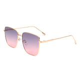 HJ2028 - Women Square Metal Oversize Fashion Sunglasses