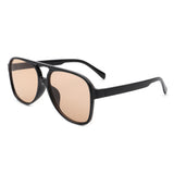 HS1085 - Retro Oversize Brow-Bar Fashion Aviator Sunglasses