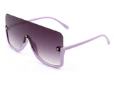 HS1004 - Oversize Half Frame Retro Square Fashion Wholesale Sunglasses