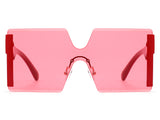 HS2002 - Women Square Oversize Rimless Tinted Fashion Sunglasses