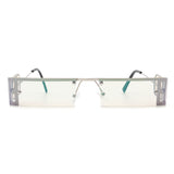 HJ3012 - Rectangle Retro Narrow Slim Flat Top Tinted Fashion Vintage Sunglasses