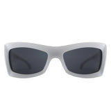 HS1189 - Square Retro Chunky Wrap Around Wholesale Sunglasses