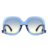 HS1186 - Women Round Oversize Geometric Irregular Fashion Wholesale Sunglasses