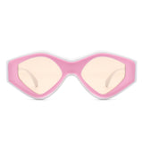 HS1119 - Geometric Triangle Irregular Bold Futuristic Fashion Sunglasses