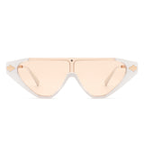 HS2063 - Triangle Mod Irregular Fashion Vintage Geometric Retro Sunglasses