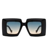 HS2118 - Fashion Square Flat Top Oversize Women Wholesale Sunglasses