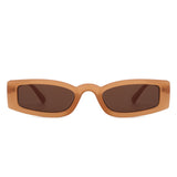 HS1191 - Rectangle Slim Retro Tinted Square Vintage Narrow Wholesale Sunglasses