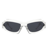 HS2129 - Futuristic Rectangle Geometric Chunky Sport Wholesale Sunglasses