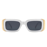 HS2089 - Rectangle Narrow Fashion Tinted Square Sunglasses