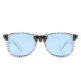 HS1171 - Rhinestone Gothic Skull Square Wholesale Sunglasses