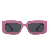 HS1196 - Rectangle Flat Lens Fashion Tinted Square Wholesale Sunglasses