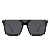 HS2137 - Square Flat Top Women Fashion Oversize Wholesale Sunglasses