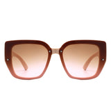 HS2123 - Women Square Tinted Oversize Chunky Fashion Wholesale Sunglasses