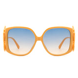 HS1123 - Oversize Irregular Frame Large Fashion Square Sunglasses