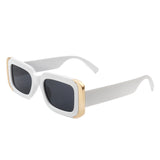 HS2089 - Rectangle Narrow Fashion Tinted Square Sunglasses