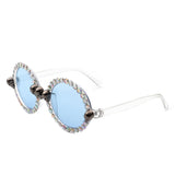 HS1170 - Round Retro Gothic Rhinestone Skull Punk Party Wholesale Sunglasses