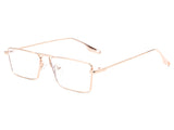 HJ2004 - Retro Metal Rectangle Slim Flat Lens Fashion Sunglasses