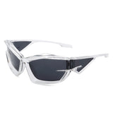 HS1181 - Futuristic Rectangle Geometric Chunky Square Fashion Wholesale Sunglasses